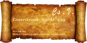 Csernicsek Valéria névjegykártya